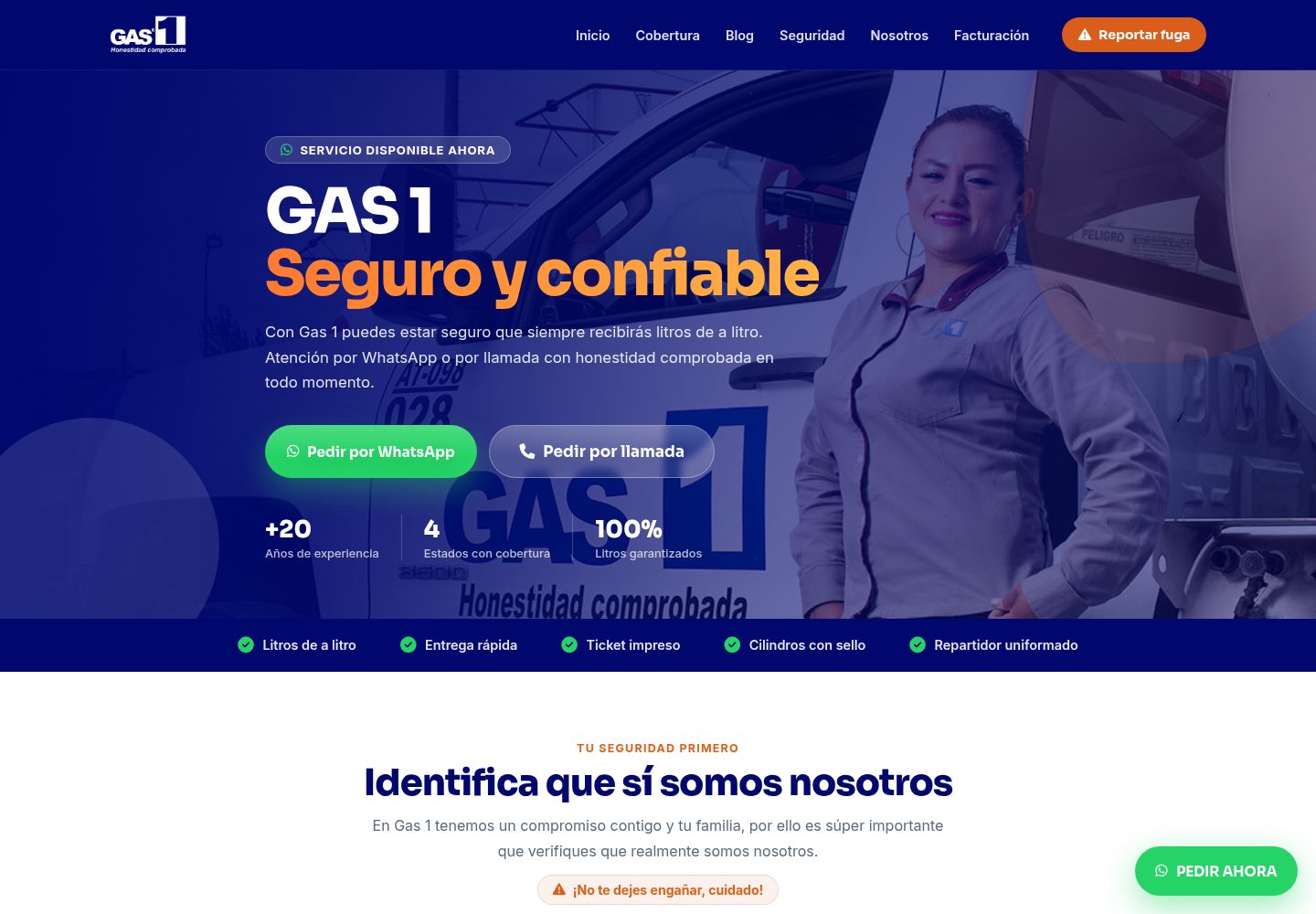 Diseño y desarrollo web para Gas 1