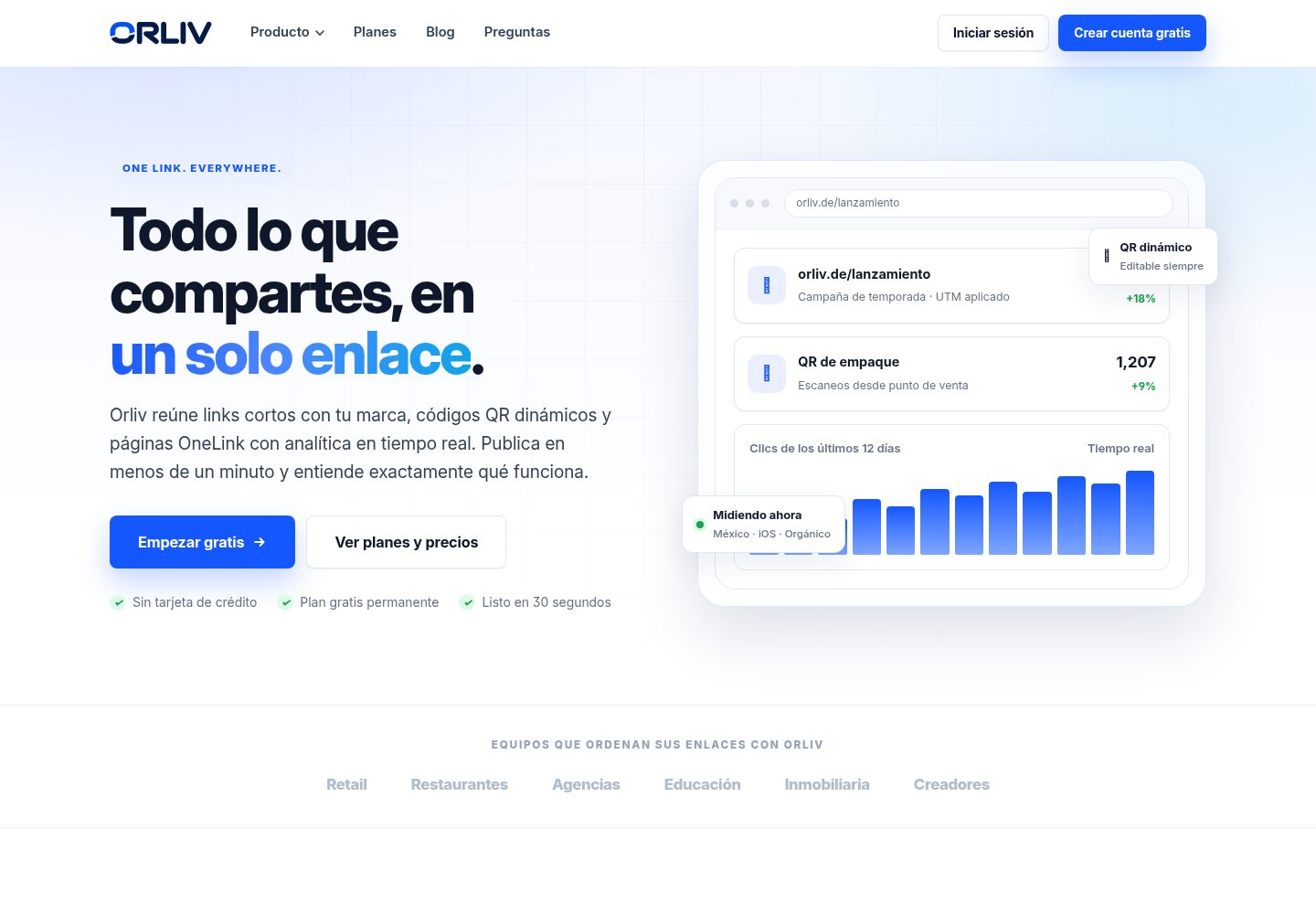Diseño y desarrollo de la plataforma Orliv